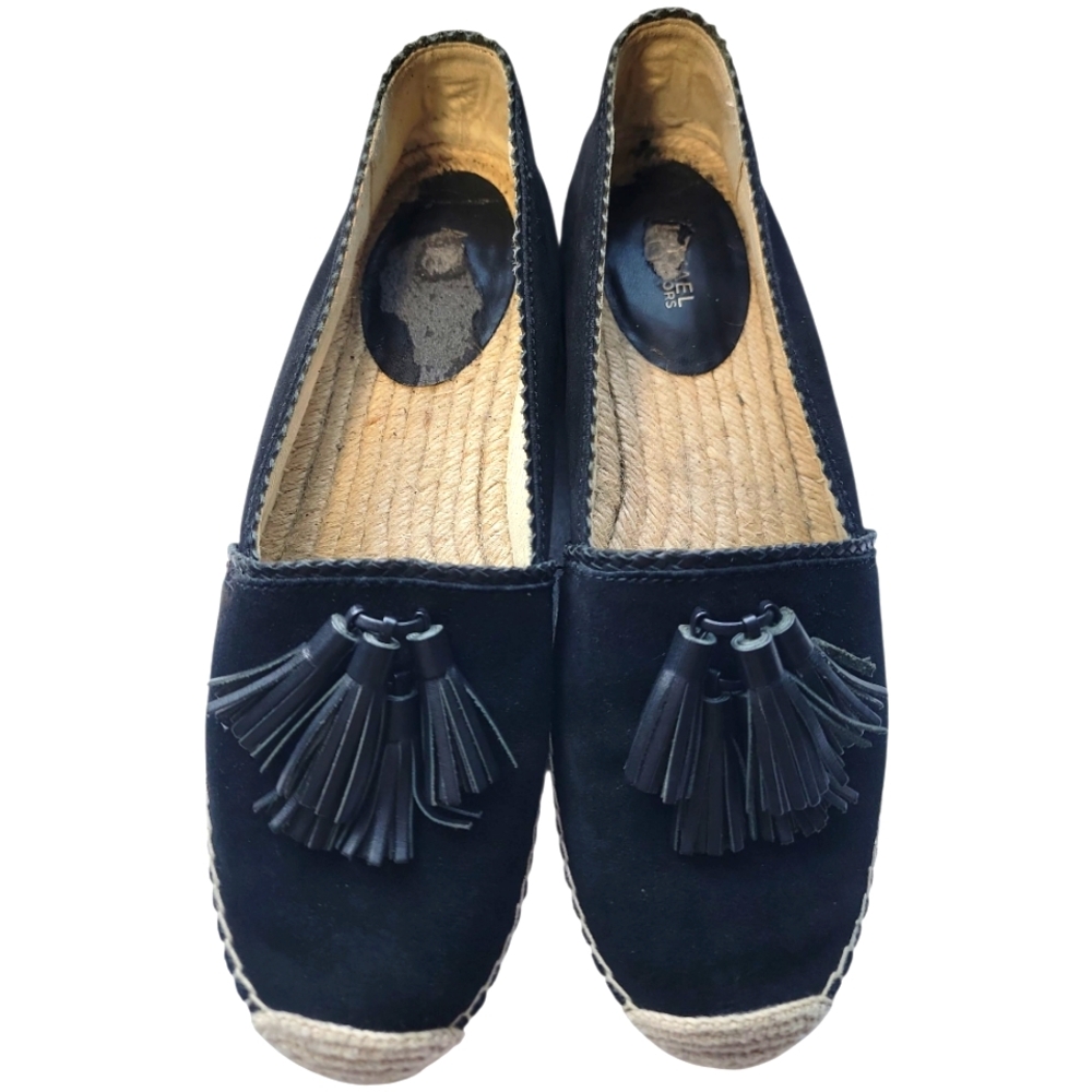 Michael Kors Hana Espadrille Flats Women's Size 10 Black Suede
